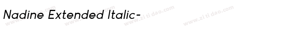 Nadine Extended Italic字体转换